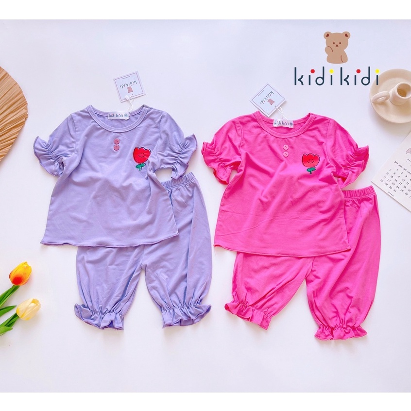 [Bé 7-32kg] Bộ ngắn tay quần ngố lửng thun lạnh nhúng ống tay ống quần cho bé gái từ 7-30kg HÀNG LOẠI 1