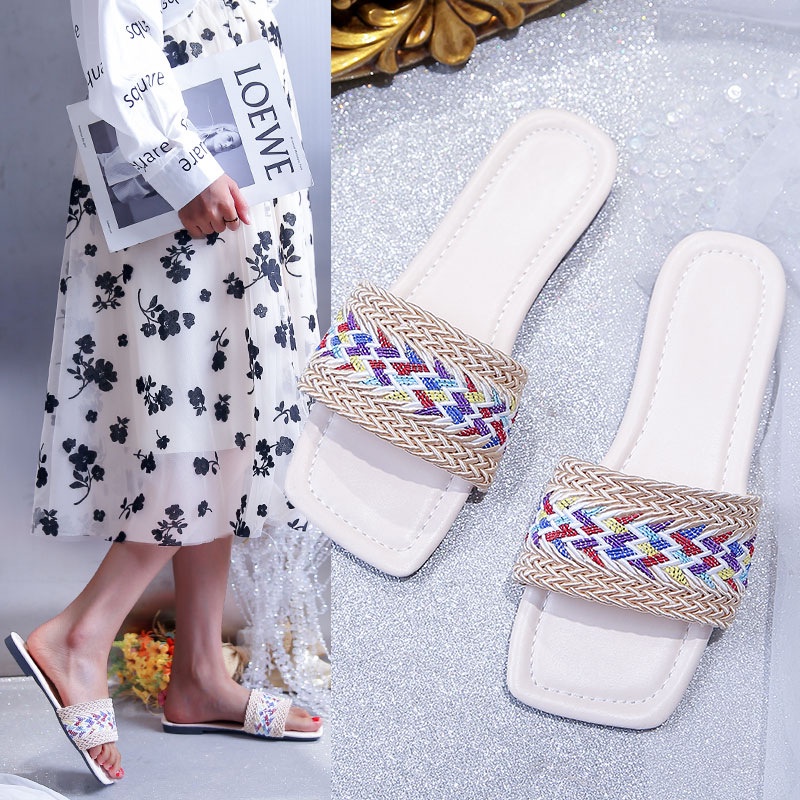 Dép đế bằng IELGY thời trang đi biển đơn giản cho nữ