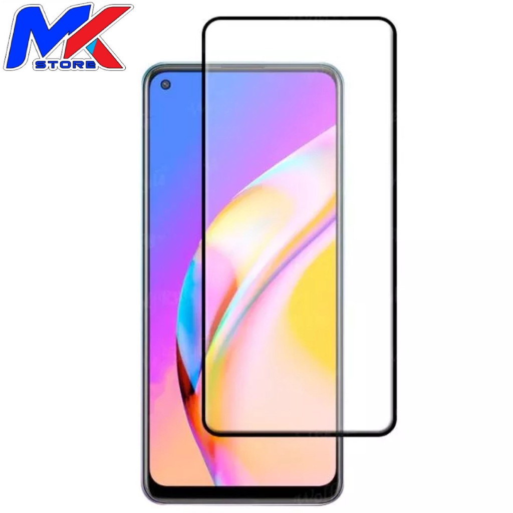 Kính cường lực bảo vệ màn hình ĐT Oppo A95/A95 5G full màn hình full keo - tặng bộ giấy lau kính trị giá 10K