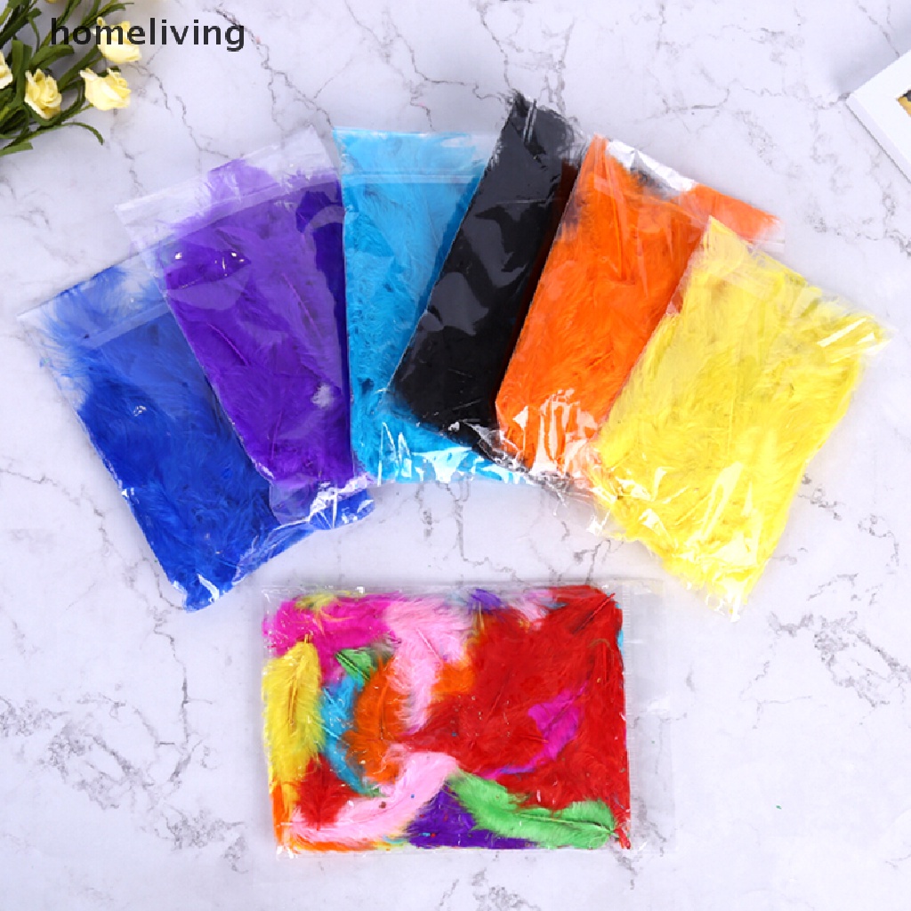 Set 100 Lông Vũ Nhiều Màu Sắc Dùng Trang Trí Tiệc Cưới
