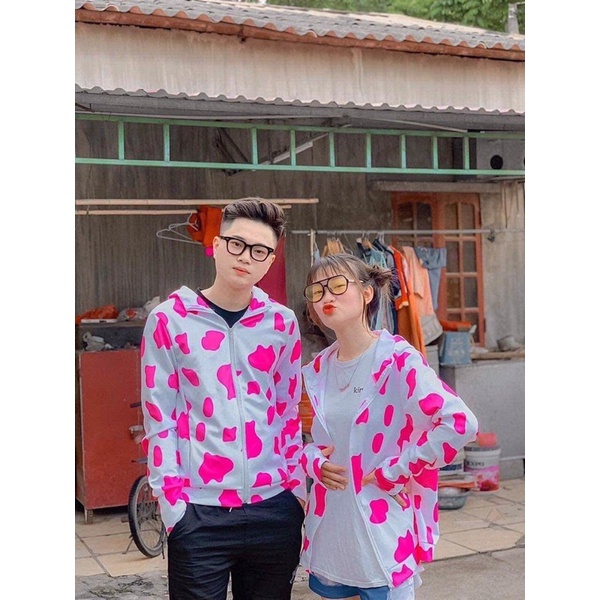 Áo nắng bò sữa màu hồng