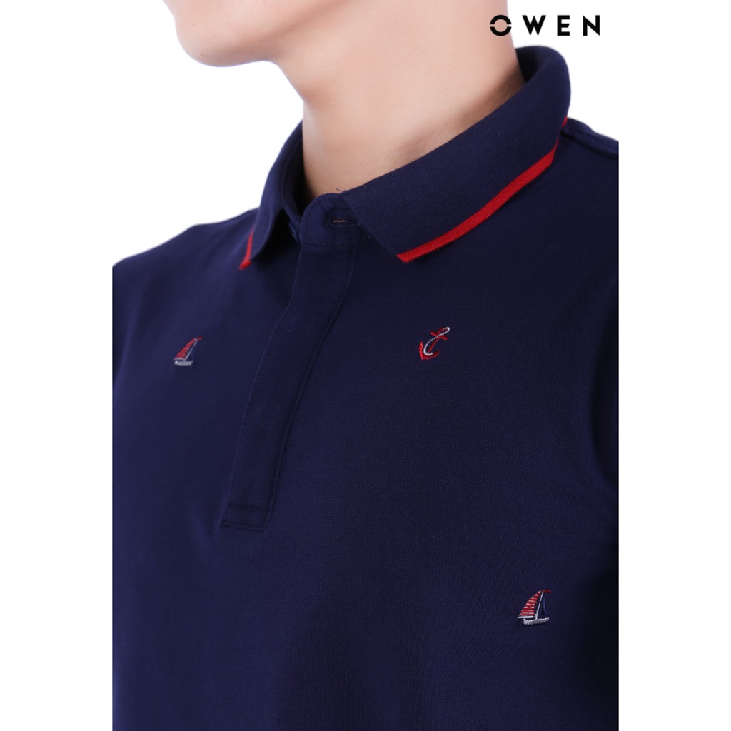 Áo polo ngắn tay Owen Cotton Bodyfit màu xanh đen – APV20288 – Owen >>> top1shop >>> shopee.vn