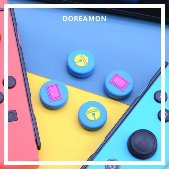 NINTENDO Bộ 4 tay cầm chơi game hình Pikachu Doraemon dễ thương