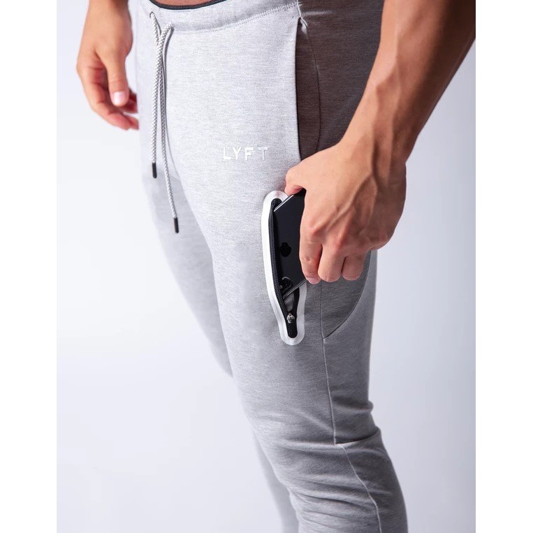 Quần Jogger Nam Tập Gym LYFT Chất Nỉ Thun Cotton Cao Cấp Co Dãn 4 Chiều