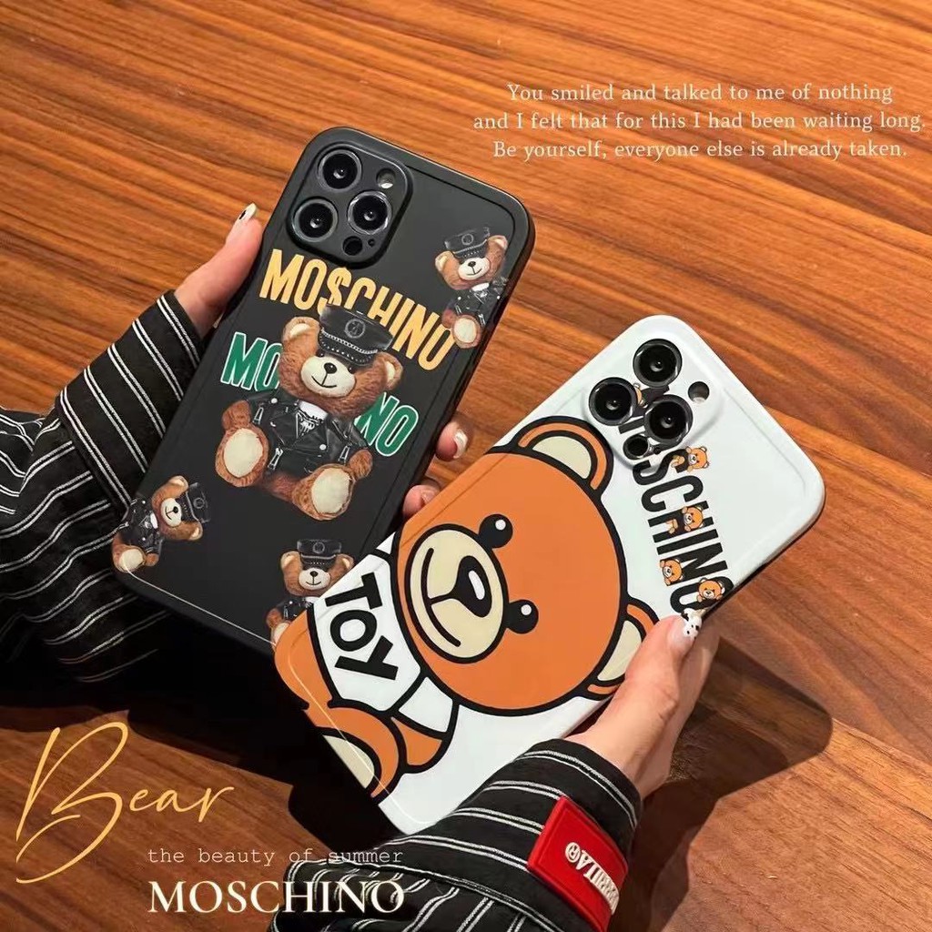 Ốp điện thoại gấu Moschino cho IPHONE 13 12 11 PRO MAX 13/12PRO 13 12 11 7 8 SE 7/8PLUS X XS XR XS MAX