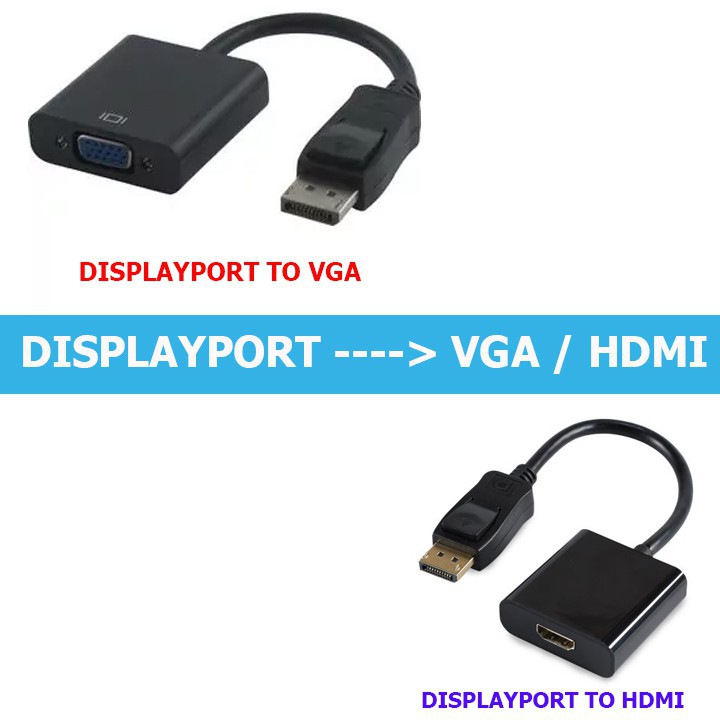 Cáp Chuyển Đổi DVI to VGA, Displayport to HDMI, Displayport to VGA, Mini Displayport to HDMI, Mini Displayport to VGA