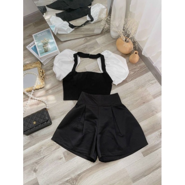 SET ÁO TAY PHỐI BỒNG VÀ QUẦN