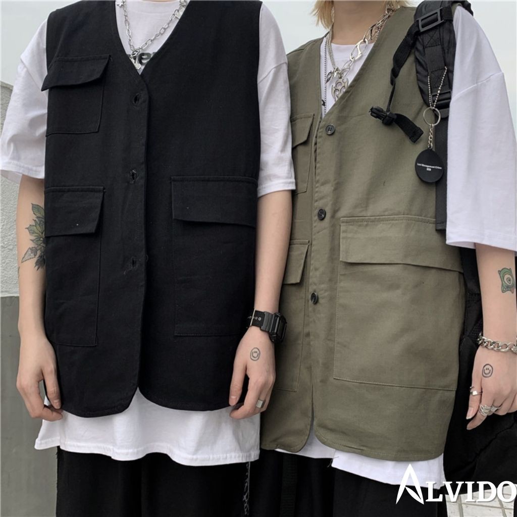 Áo gile ALVIDO unisex form rộng Gile Basic Tea nam nữ oversize phong cách ulzzang GL21