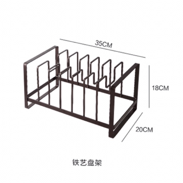 (SIÊU RẺ) Giá cài vung, thớt thép nâu đen hoặc inox bền đẹp không gỉ