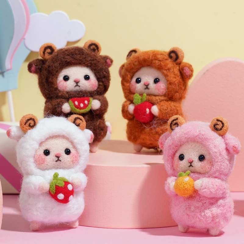 Len Chọc Handmade, Bộ Kit Len Chọc Cừu Bé Cưng