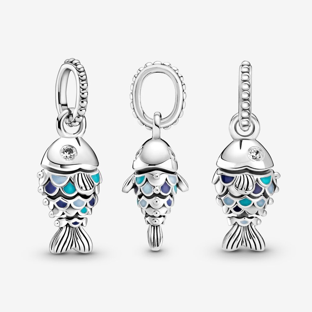 Mặt Dây Chuyền Hình Rùa Biển Mạ Bạc Pandora