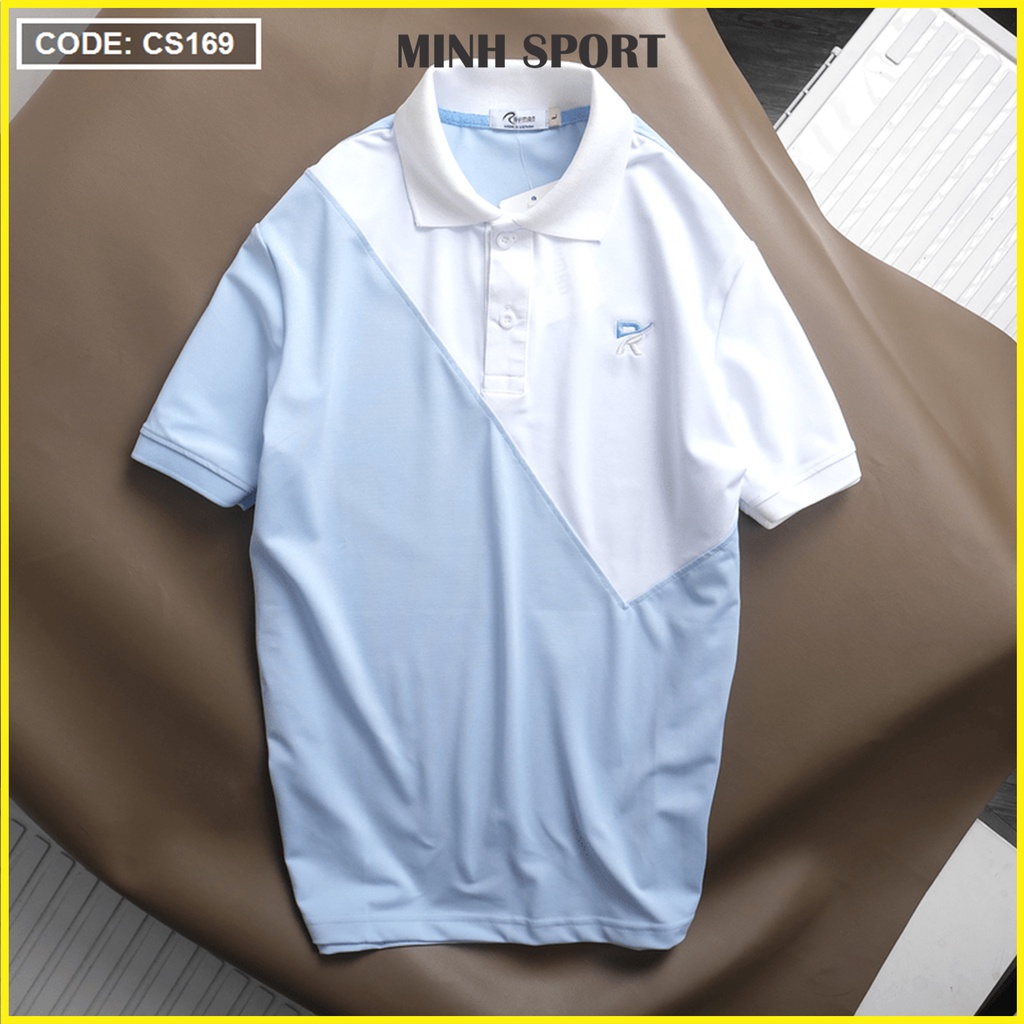 Áo Thun Polo Nam Có Cổ Ngắn Tay Phối 2 Màu, Mặc Mát, Không Xù Lông mã AO.37