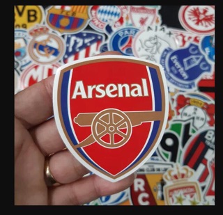 Sticker in hình logo đội bóng 30 cái ép lụa/ hình dán bóng đá