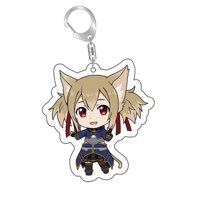 Móc Khóa Nhựa Acrylic Họa Tiết Hoạt Hình Sword Art Online