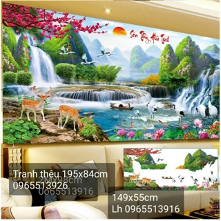 Tranh thêu phong cảnh đẹp