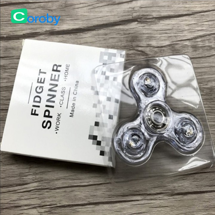 Con Quay Spinner Đồ Chơi Cho Mọi Lứa Tuổi Xả Stress Có Đèn LED Bằng