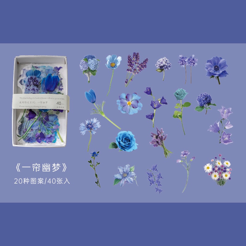 Sticker hoa lá - Hình dán trang trí sổ