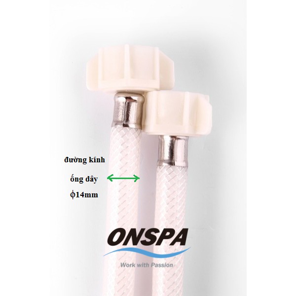 Bộ 4 sợi dây cấp nước 2 đầu ốc nhựa PVC Onspa