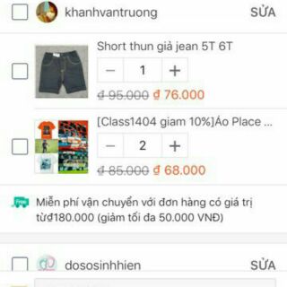 Combo áo thun