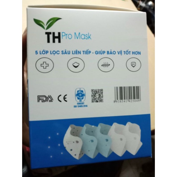 Khẩu trang TH Pro mask N95+ 5 lớp KHÔNG van (1 hộp 20 cái) | BigBuy360 - bigbuy360.vn