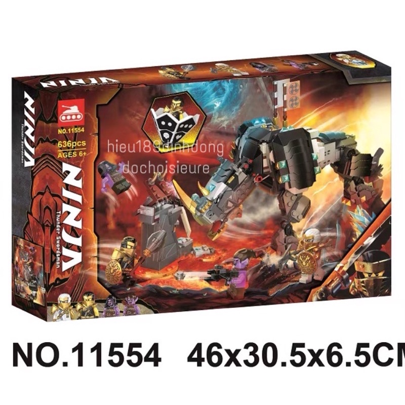 Lắp ráp xếp hình non Lego Ninjago 71719 , mg209 : Khủng Long Giác Đấu Mino Của Zane 667+ mảnh 11554