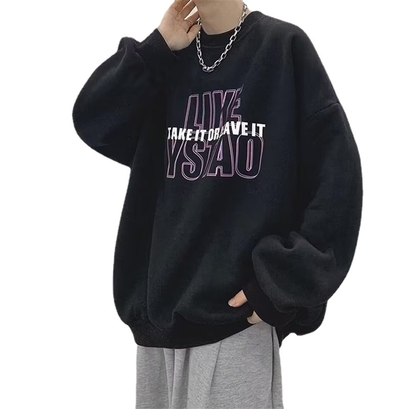 Áo Nỉ Tay Dài In Chữ Thời Trang Hàn Quốc Dành Cho Nam Size M-5XL