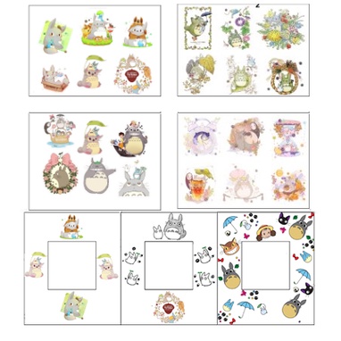sticker totoro cắt rời size to SCI7 có bao giấy cute dễ thương bullet journal