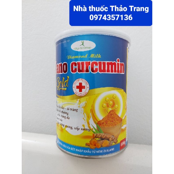 SỮA NGHỆ NANO CURCUMIN GOLD Diamond Milk. Hộp 400 gam