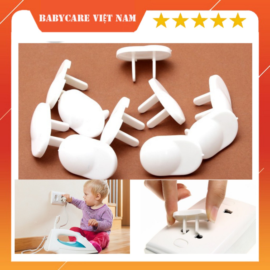 Bịt ổ Điện, Nút bịt ổ điện an toàn Cho Bé (Combo 5 chiếc)