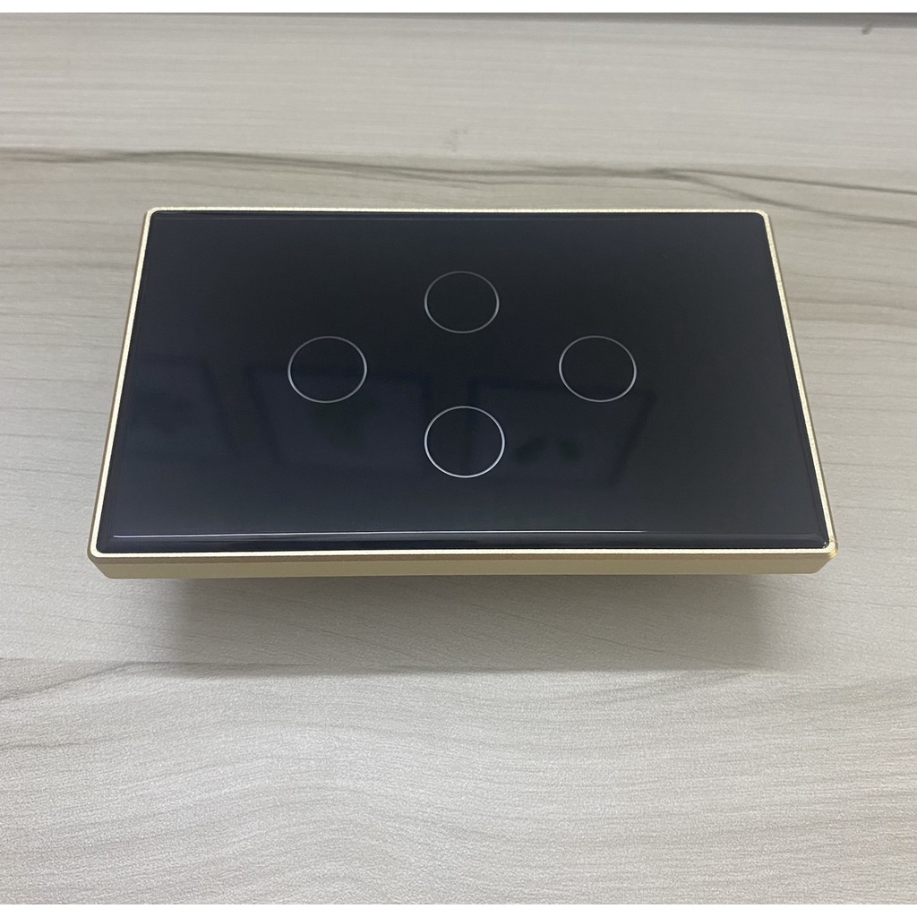 Công tắc thông minh viền nhôm mặt kính 2.5D cao cấp Tuya Smart life kết nối wifi và bluetooth mẫu mới-Cần dây N