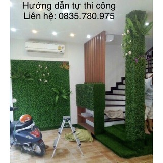 Thảm cỏ tai chuột nhân tạo trang trí decor