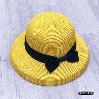 Mũ cói chuông đi biển nơ nhỏ cao cấp - Xinh Xinh Accessories