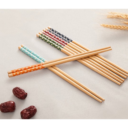 BỘ 10 ĐÔI ĐŨA GỖ HOA SP081151