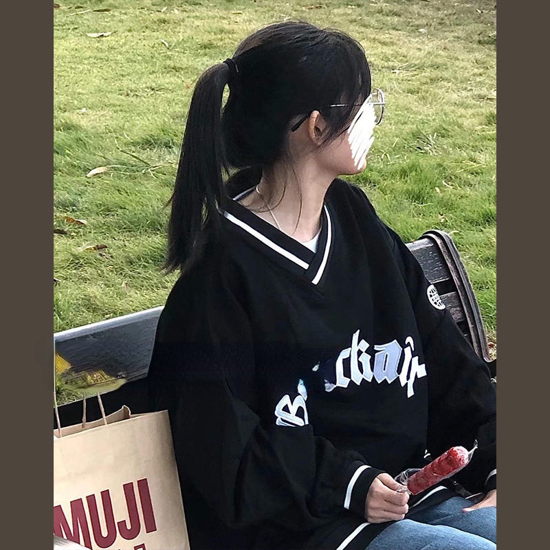 Set Áo Hoodie Form Rộng Và Quần Jeans Thời Trang Mới Cho Nữ