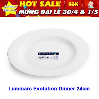 Dĩa thủy tinh luminarc evolution dinner 24cm-63375 - 1569452