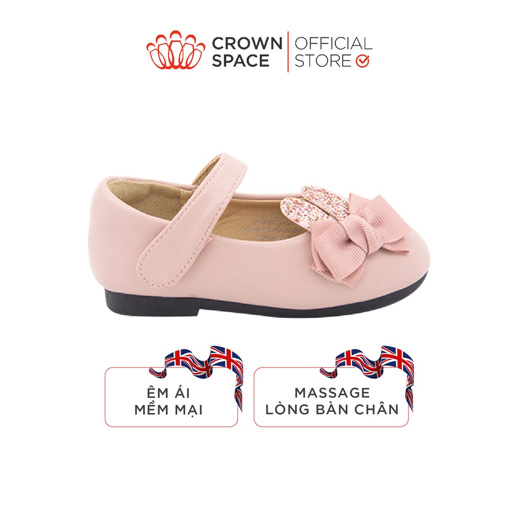 Giày Búp Bê Bé Gái Đi Học Đi Chơi Crown Space UK Ballerina Trẻ Em Cao Cấp CRUK3026