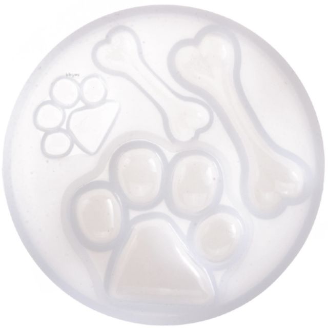 Khuôn silicone tạo hình chân cún và khúc xương cute.