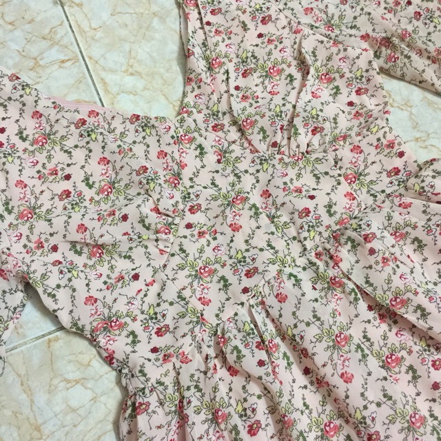 Váy Voan Hoa Nhí Dáng Xoè Dễ Thương Size S