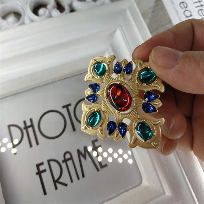 Ghim Cài Áo Đính Đá Phong Cách Retro Dành Cho Nữ