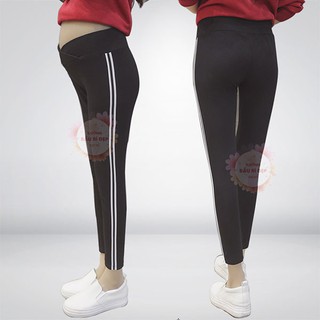 [NHẬP MÃ WA88 giảm 20k đơn 150k] Quần bầu legging chéo sọc thể thao