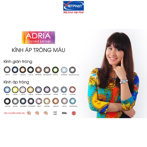 Lens màu 3 tháng ADRIA chính hãng Hàn Quốc
