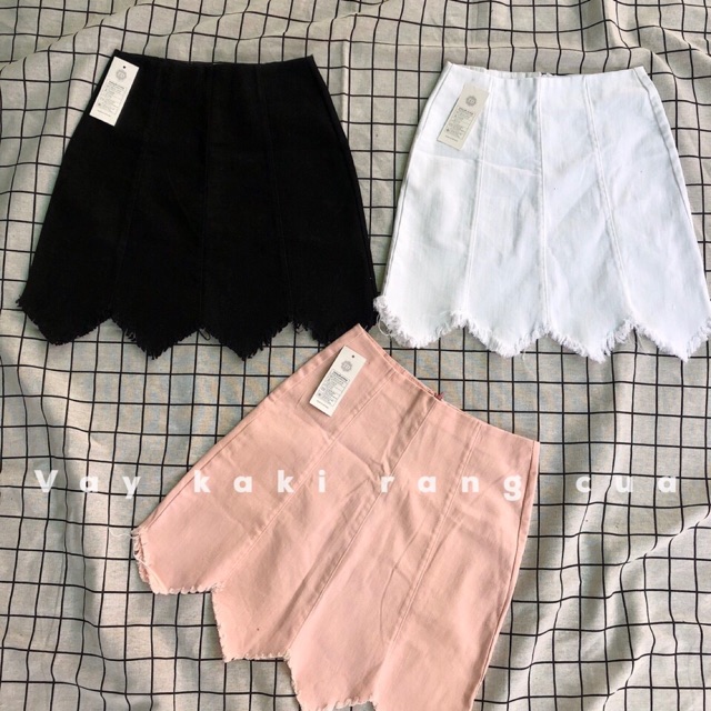 Chân váy chữ A , chất Jean kaki răng cưa (u)
