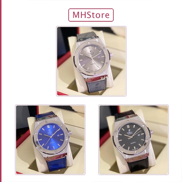 Đồng hồ nam HL 6825 dây da cao cấp, tích hợp lịch ngày, thời trang hiện đại, đẹp giá rẻ