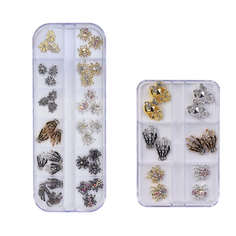 Phụ Kiện Đá Đính Trang Trí Móng Tay 3D Chủ Đề Halloween