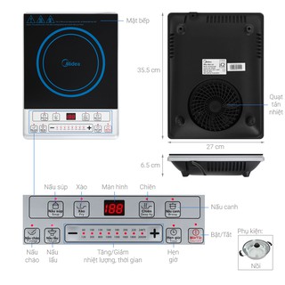 Bếp điện từ Midea MI-2015DE