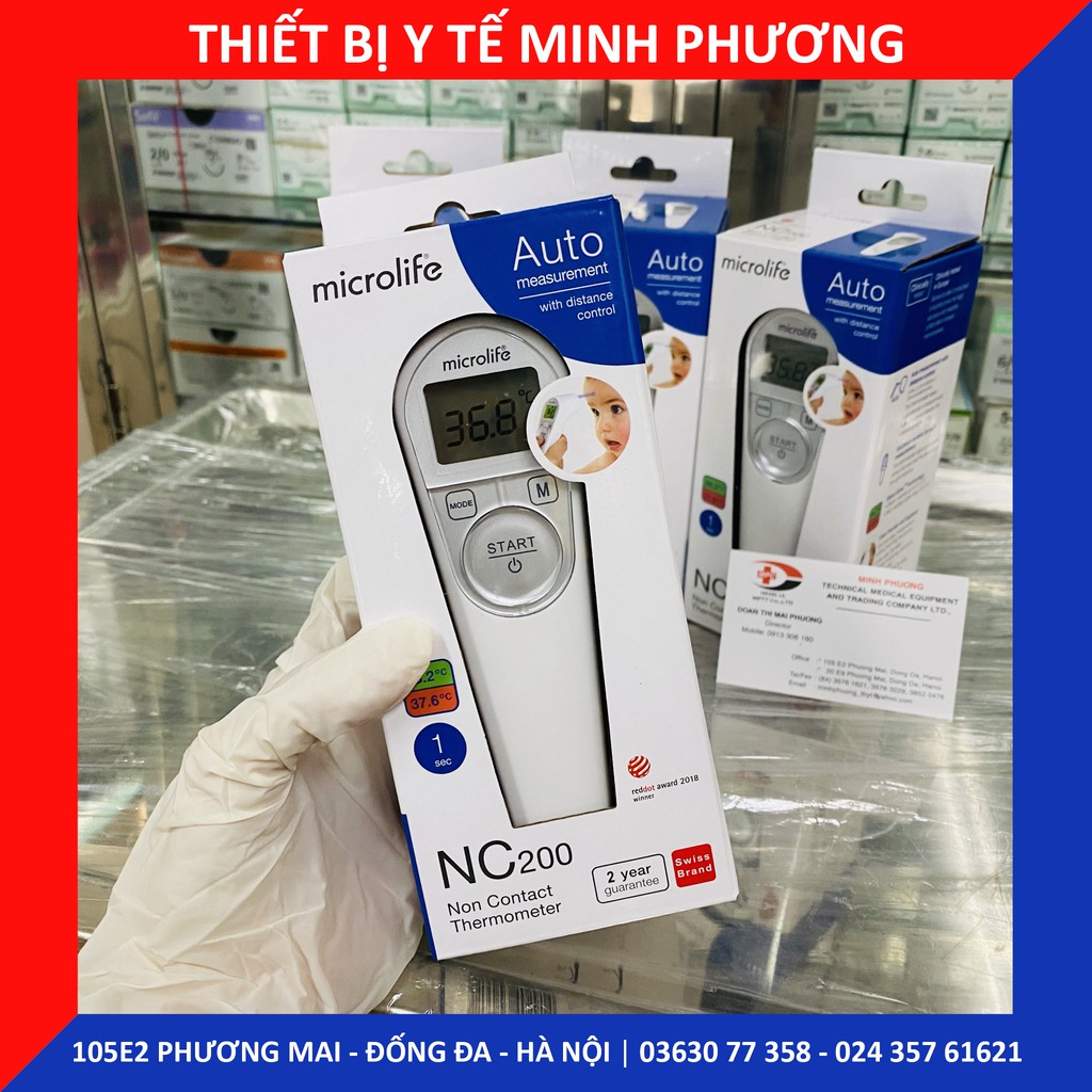 [CHÍNH HÃNG] Nhiệt kế điện tử đo nhiệt độ trán Microlife NC200 (Có bảo hành)