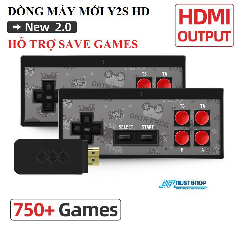 Máy Chơi Game 4 Nút Không Dây Y2S Tích Hợp 750+ Games Cổ Điển Kết Nối HDMI 4K Hỗ Trợ Save Game [Chính Hãng]