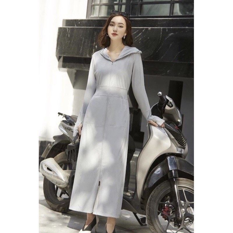 Áo choàng dài Chống Nắng toàn thân 2 lớp vải Nano nhật thông hơi thoáng khí chống tia UV cao cấp