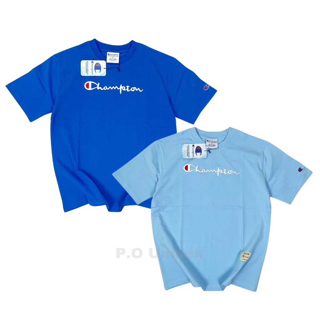 Áo thun CHAMPION ,Áo thun Unisex tay lỡ nam nữ form rộng Oversize chất Cotton logo thêu
