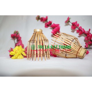 Nơm tre trang trí mini, nơm bắt cá bằng tre